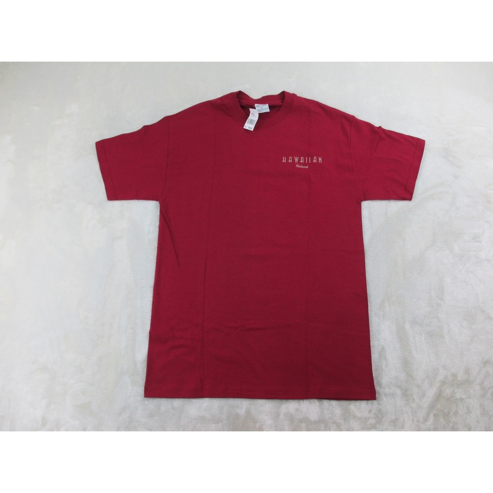 NEW HRLA Los Angeles Shirt Mens Medium Red Hawaiian Islands Made In USA